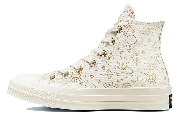 Converse Chuck Taylor All Star 70 Hi Elements Print Egret Gold Women's