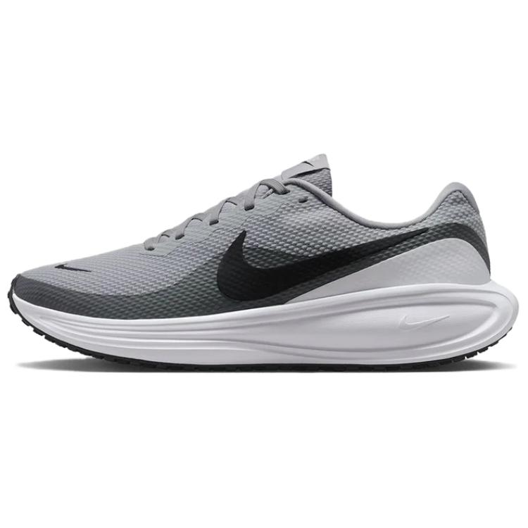Nike REVOLUTION 8 Abrasion Resistant Low Top Running Shoes Men's Smoke Gray