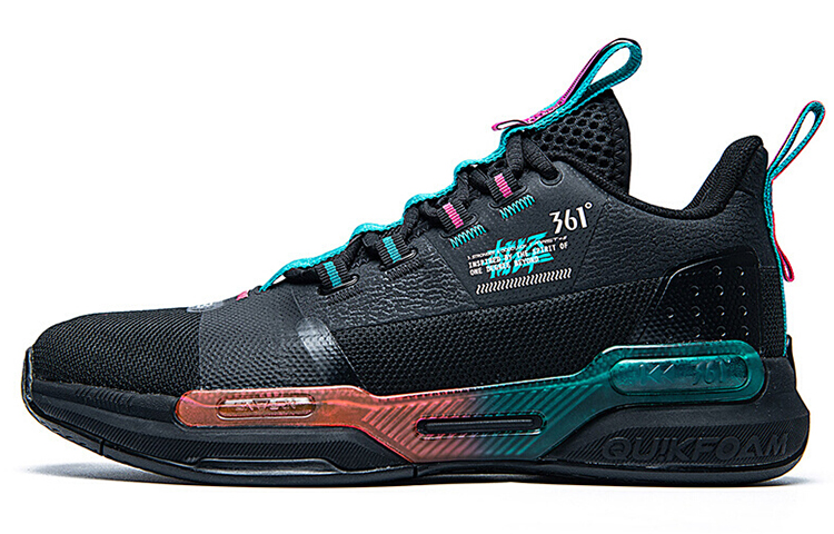 361° Cushioning, Slip Resistant, Abrasion Resistant, Breathable, Rebound Mid Top Basketball Shoes Men's