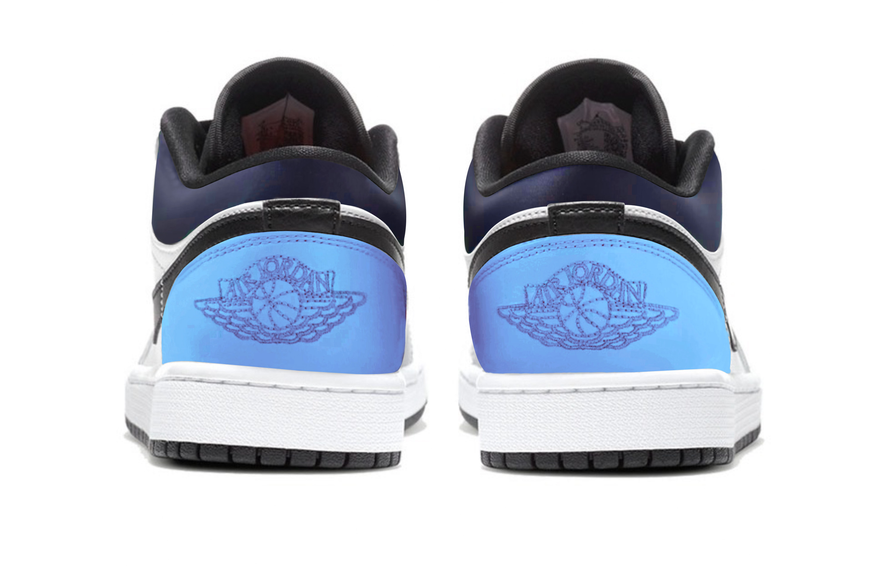 Jordan Air Jordan 1 Abrasion Resistant Low Top Vintage Basketball Shoes Unisex Blue White Black купить в интернет-магазине Yoocart с быстрой доставкой по России.