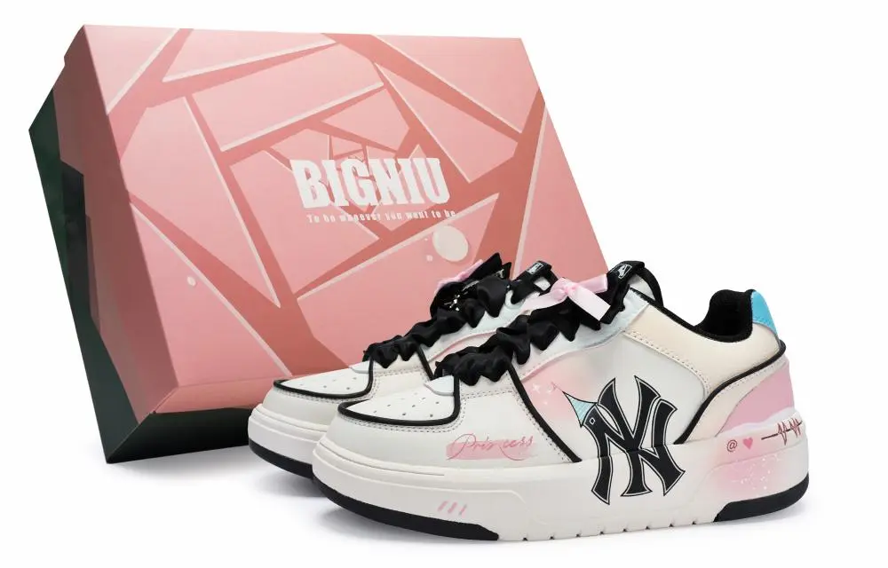 MLB Chunky Liner Skateboard Shoes Unisex Low top Pink/Black