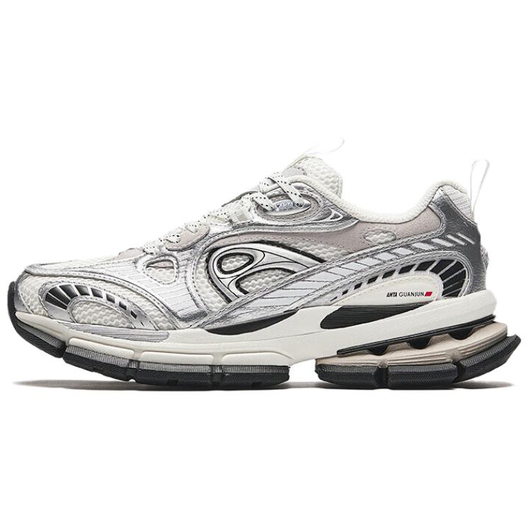 Anta Champion Series AG-G01 Anti-Slip Wear-Resistant Low-Top Casual Shoes Women's Silver White