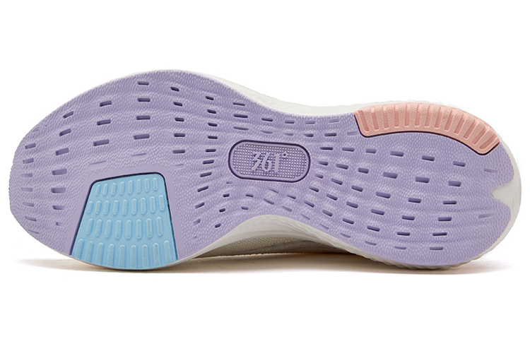 361° Breathable Cushioning Low-Top Running Shoes Women's White Purple