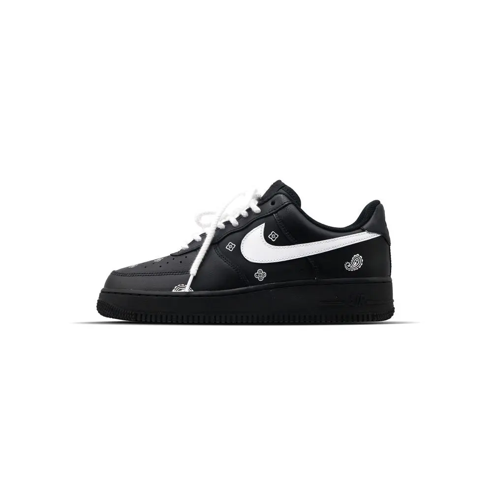 Nike Air Force 1 Slip-Resistant Low-Top Skateboard Shoes Unisex Black White