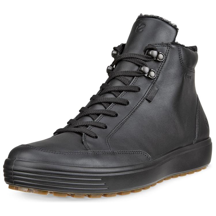 Ecco Soft 7 Mid-Top Skateboard Shoes Men's Black