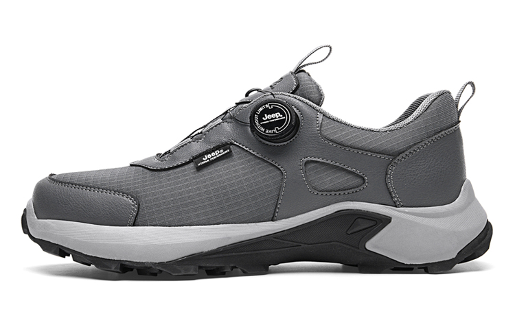 Jeep Cushioning Wear-Resistant Low-Top Outdoor Shoes Men's Gray