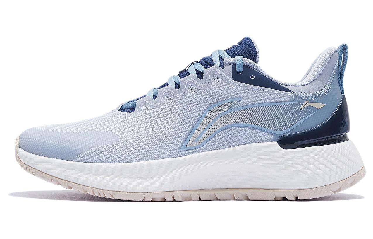 LiNing YueYing Element Slip-Resistant Cushioning Wear-Resistant Low-Top Running Shoes Men's Gray Blue