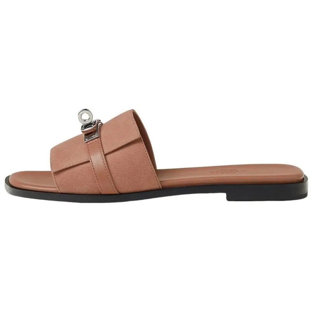 HERMES Slide Slippers Women's Red