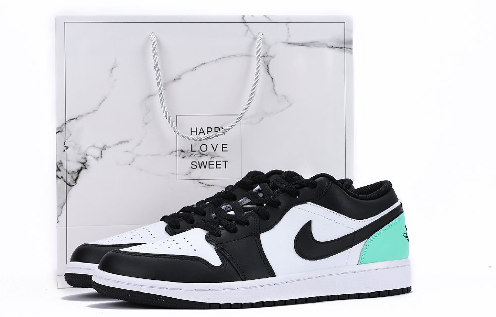 Jordan Air Jordan 1 Low-Top Vintage Basketball Shoes Men's Black Green