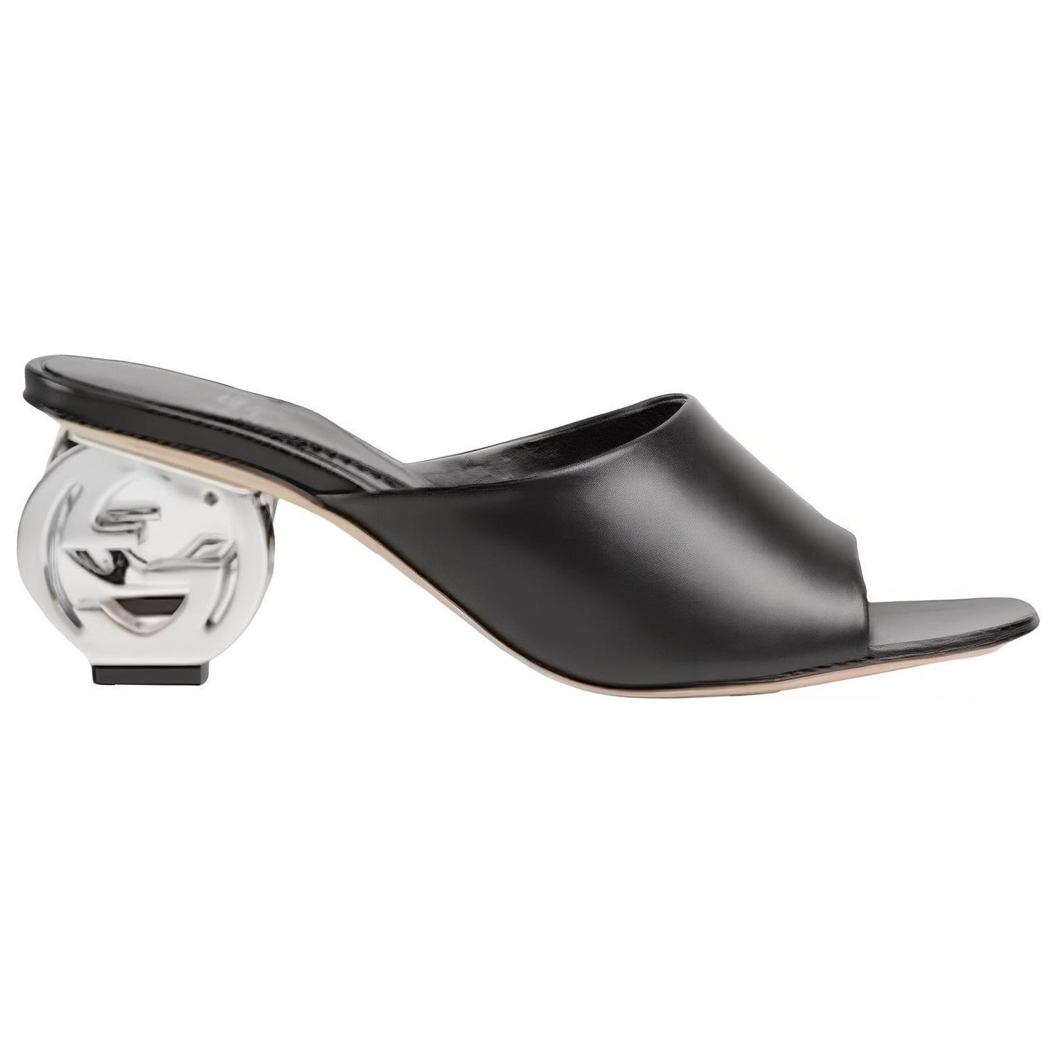 GUCCI 65mm Interlocking G-heel Mules