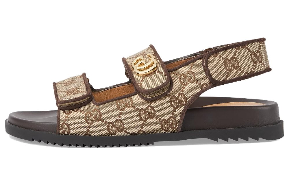 GUCCI Women's Double G Sandal 'Beige Ebony' Women's