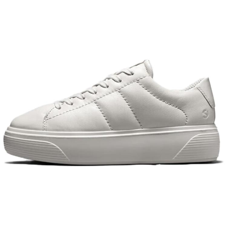 Ecco Cushioning Wear-Resistant Low-Top Skateboard Shoes Women's White