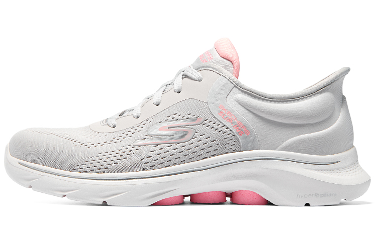 Skechers GO WALK 7 Rebound Low Top Running Shoes Women's Gray Pink