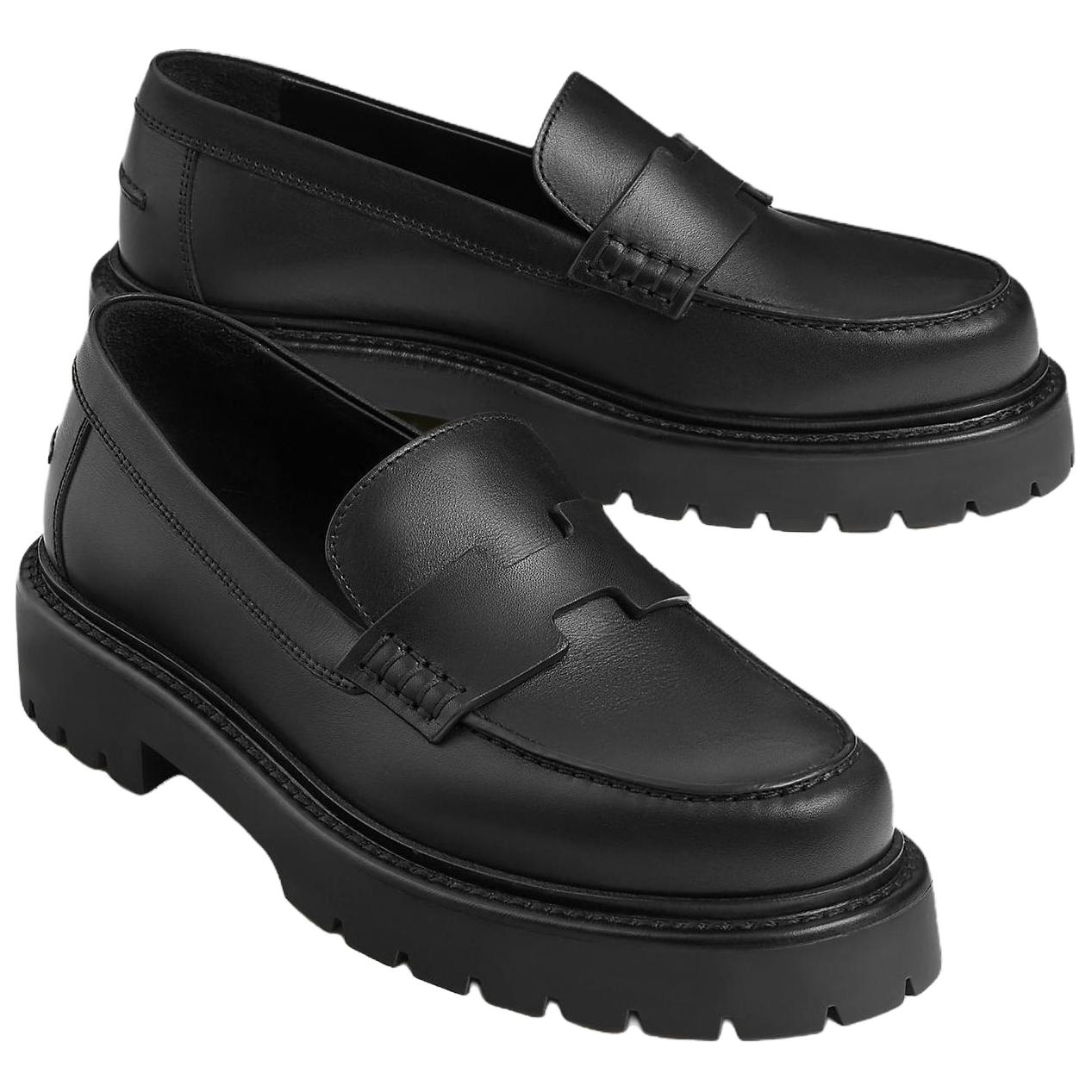 HERMES Klement Casual Single Shoes 3.5cm Women's Black купить в интернет-магазине Yoocart с быстрой доставкой по России.