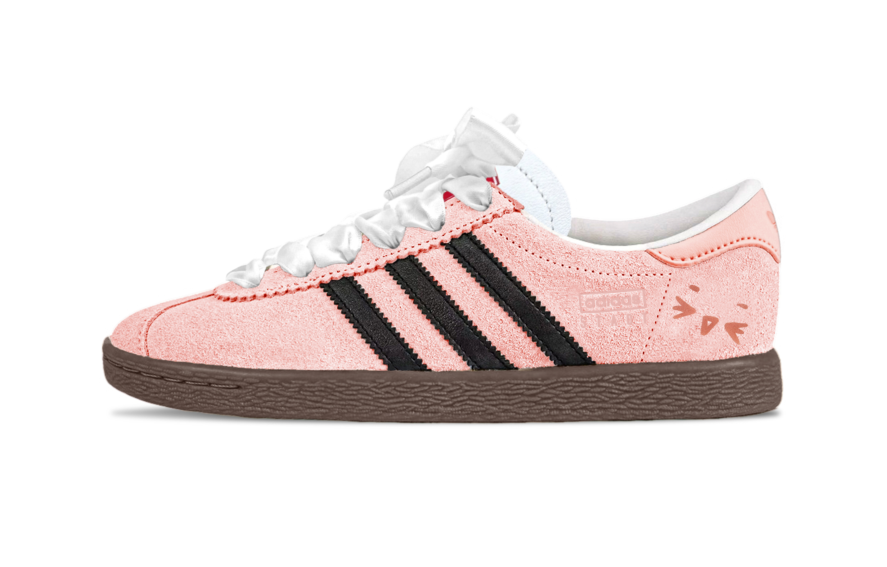 Adidas Originals Stadt Touch Me Not Abrasion Resistant Balance Low top German Army Trainers Unisex Cherry Blossom Pink