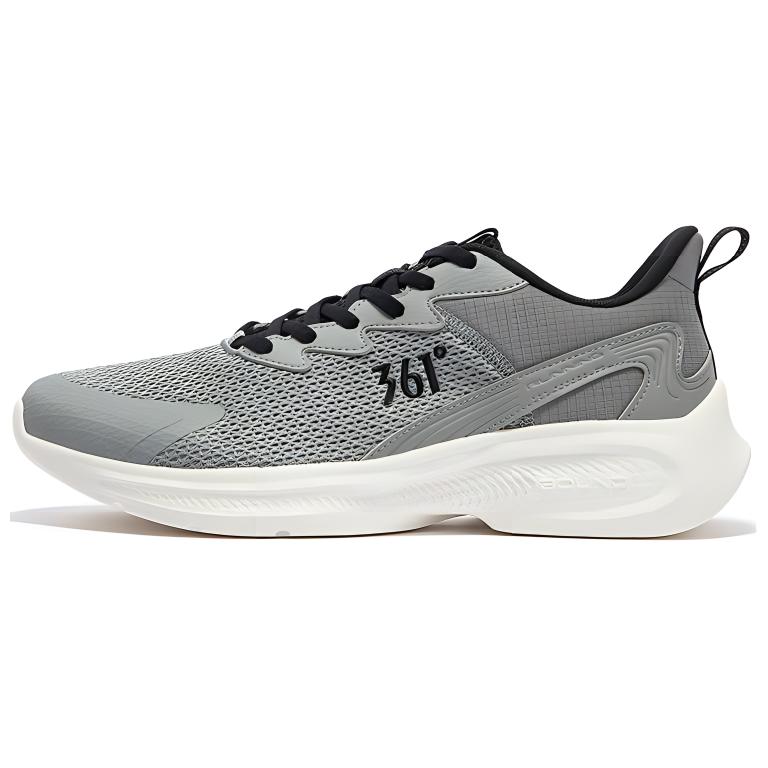 361° Cushioning Lightweight Low Top Running Shoes Men's Gray White Black