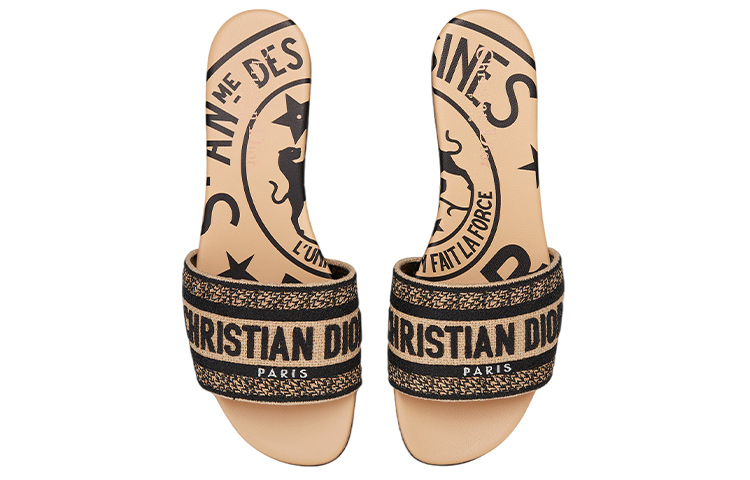 DIOR Dway Quiet Slide Slippers Women's Beige Yellow купить в интернет-магазине Yoocart с быстрой доставкой по России.