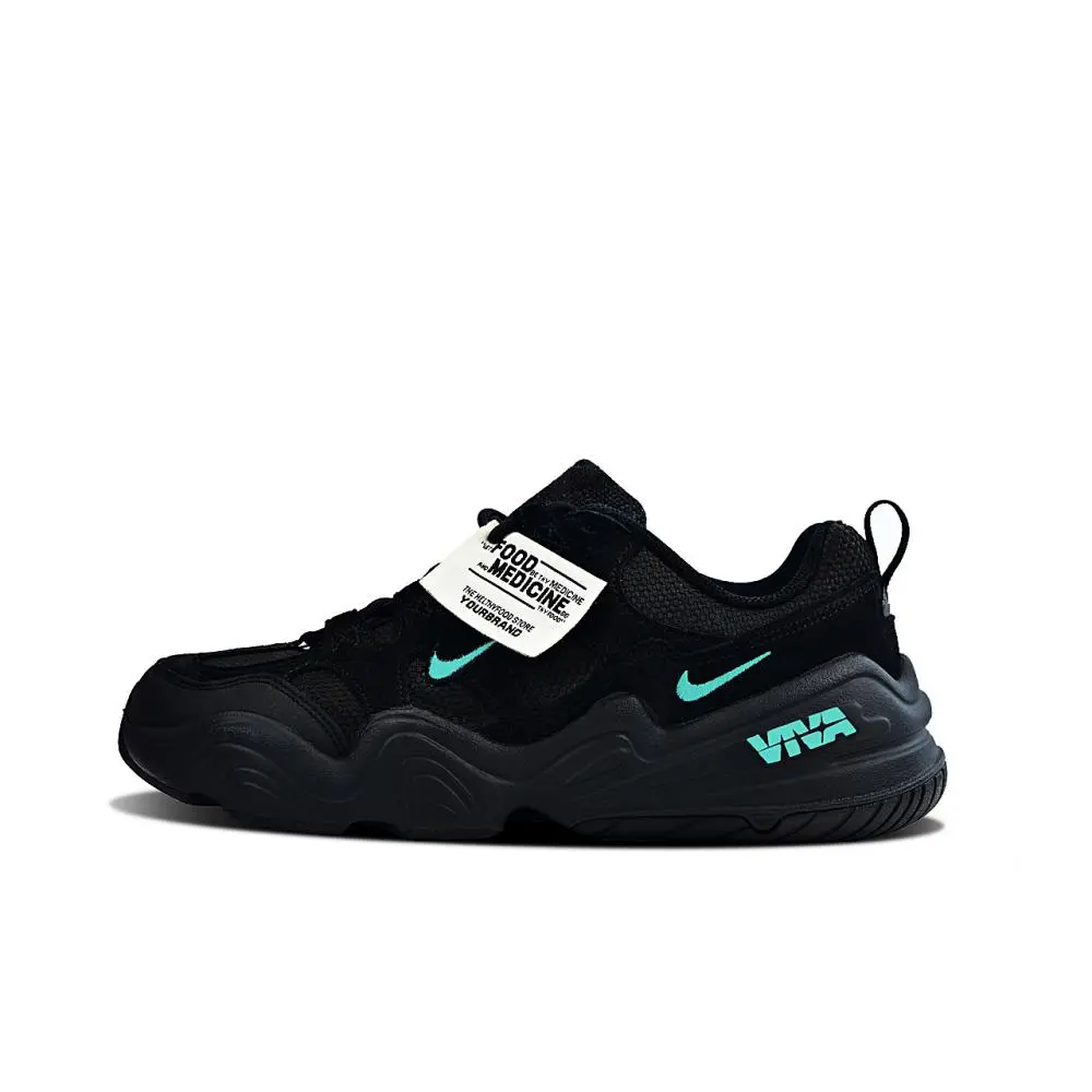 Nike Tech Hera Abrasion Resistant Low top Chunky Sneakers Unisex Black Blue