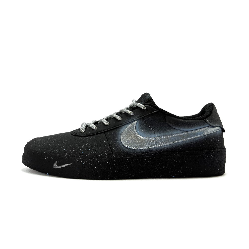 Nike Court Shot Blue Gradient Layer Anti Slip Wear Resistant Low Top Skateboard Shoes Men's Black Silver