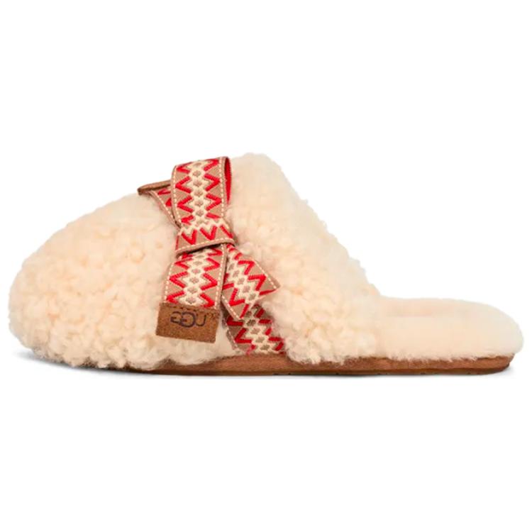 UGG Slip-Resistant Wrap-toe Slippers Women's Natural White