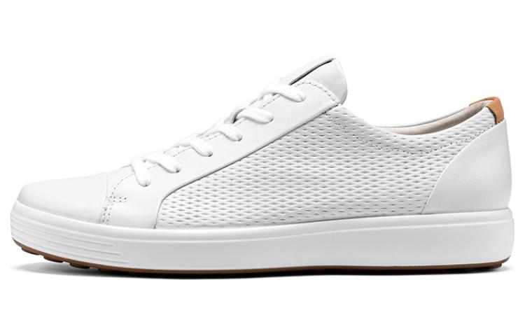 Ecco Soft Cool Skateboard Shoes Men Low-Top White