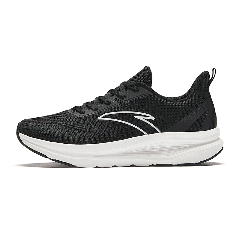 Anta Running Collection Shock Absorbers Slip Resistant Low top Running Shoes Men's Black White