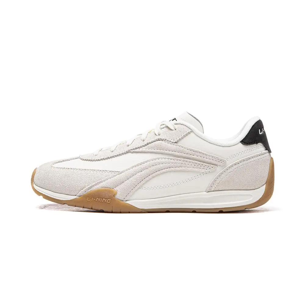 LiNing Film TURBO Slip Resistant, Abrasion Resistant, Lightweight Low top Casual Shoes Women's Mist White