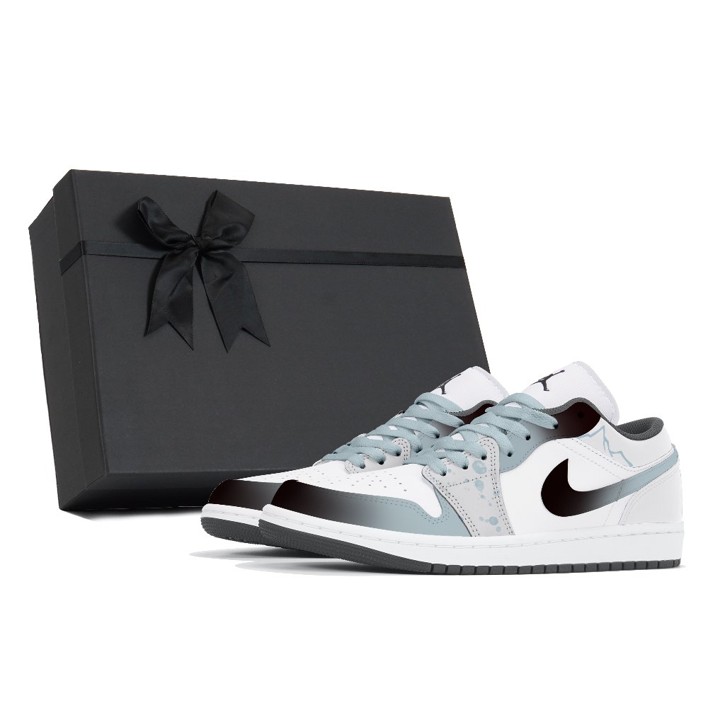 Jordan Air Jordan 1 Dust Low Transit, Box Abrasion Resistant Low Top Vintage Basketball Shoes Men's Sky Blue