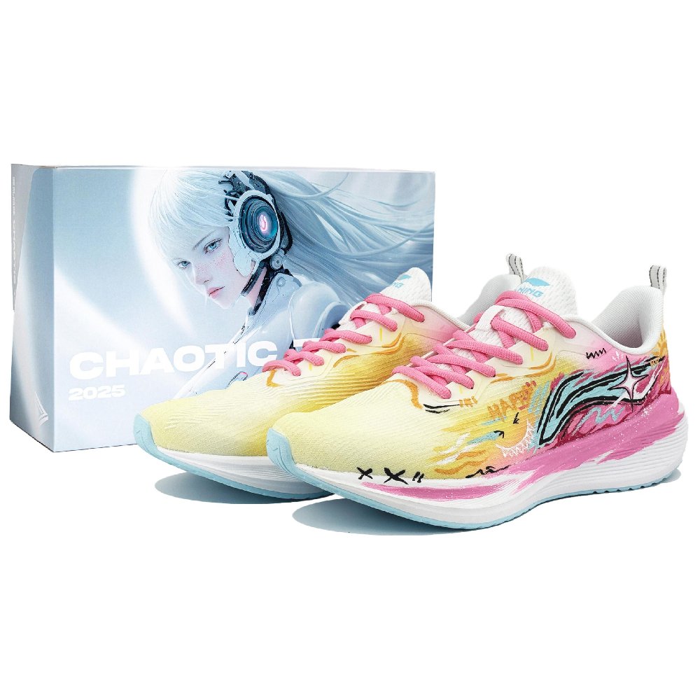 LiNing Wuyue Cushioning And Breathable Low Top Casual Running Shoes Men's Pink