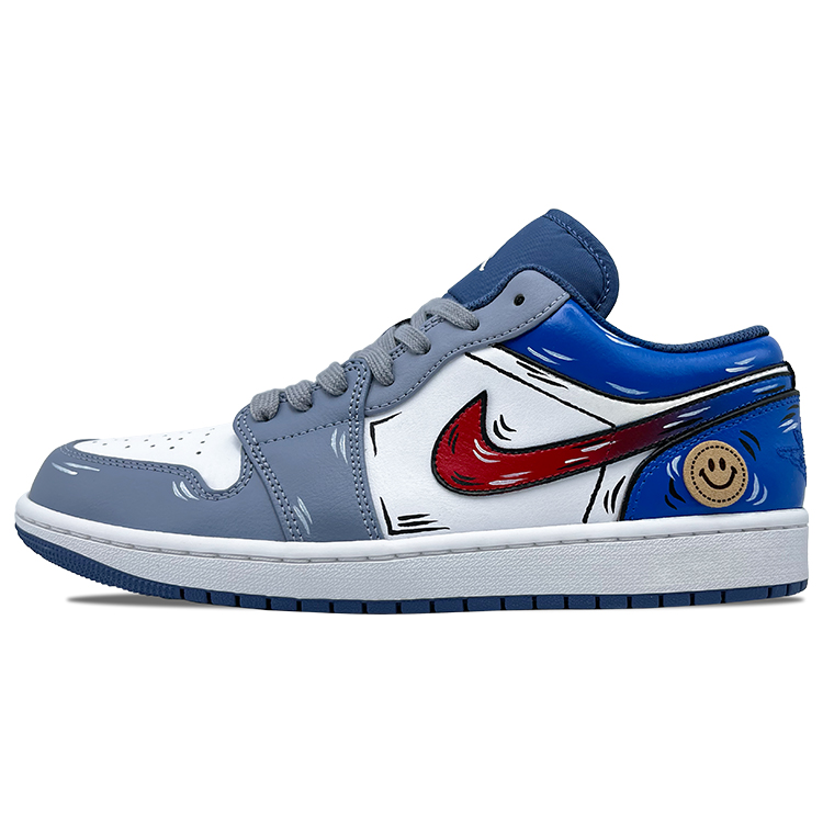 Jordan Air Jordan 1 Vintage Basketball Shoes Men Low Top Blue/Red