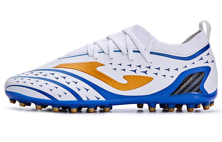 Joma MG Rubber Short Studs Anti Slip Wear Resistant Soccer Shoes Men's White Blue