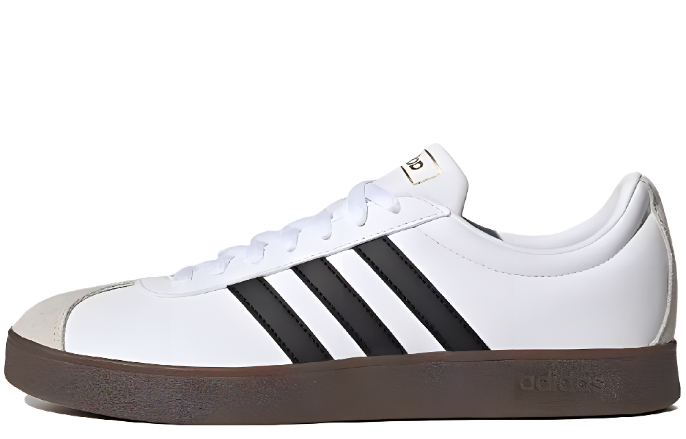 Adidas Neo VL Court 2.0 Coverage Slip Resistant And Abrasion Resistant Low Top Skateboard Shoes Unisex Beige Black