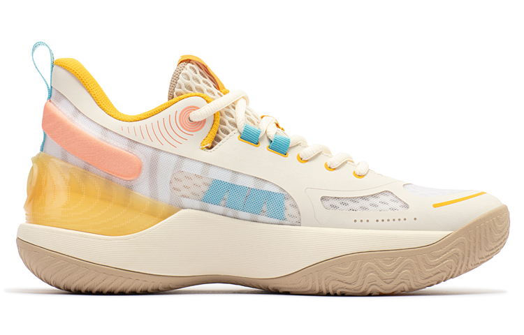 361° AG Shock Absorbers With Slip Resistant And Abrasion Resistant Properties Low Top Basketball Shoes Men's Beige купить в интернет-магазине Yoocart с быстрой доставкой по России.