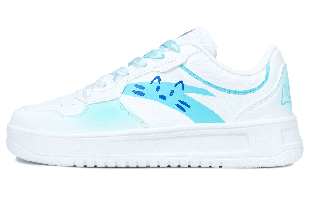 Anta Relaxed Coverage, Waterproof, Height Increasing Low Top Skateboard Shoes Women's Sky Blue