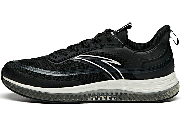 Anta Night Stalker Low-Top Running Shoes Men's Black White Flash Energy Technology