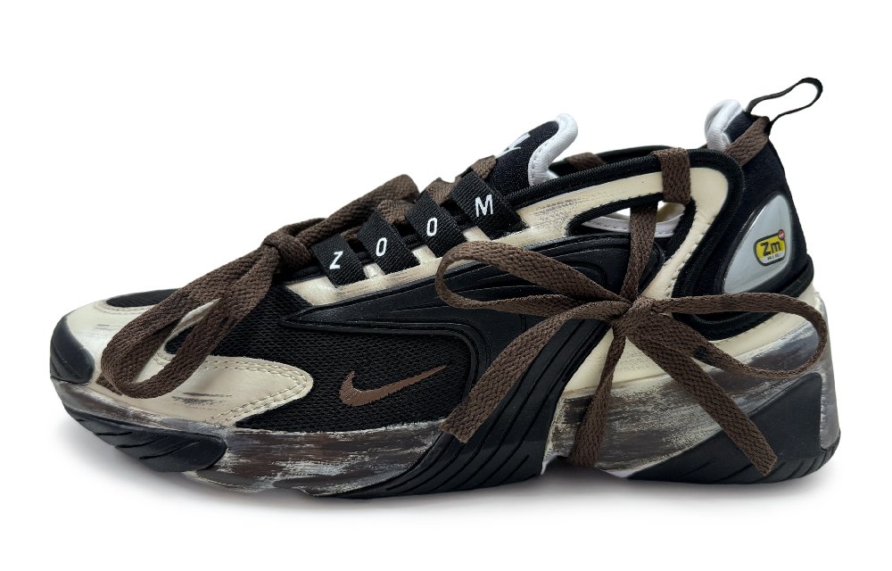 Nike Zoom 2K Anti-Slip And Wear-Resistant Breathable Mid-Top Training Running Shoes Women's Beige Yellow Black