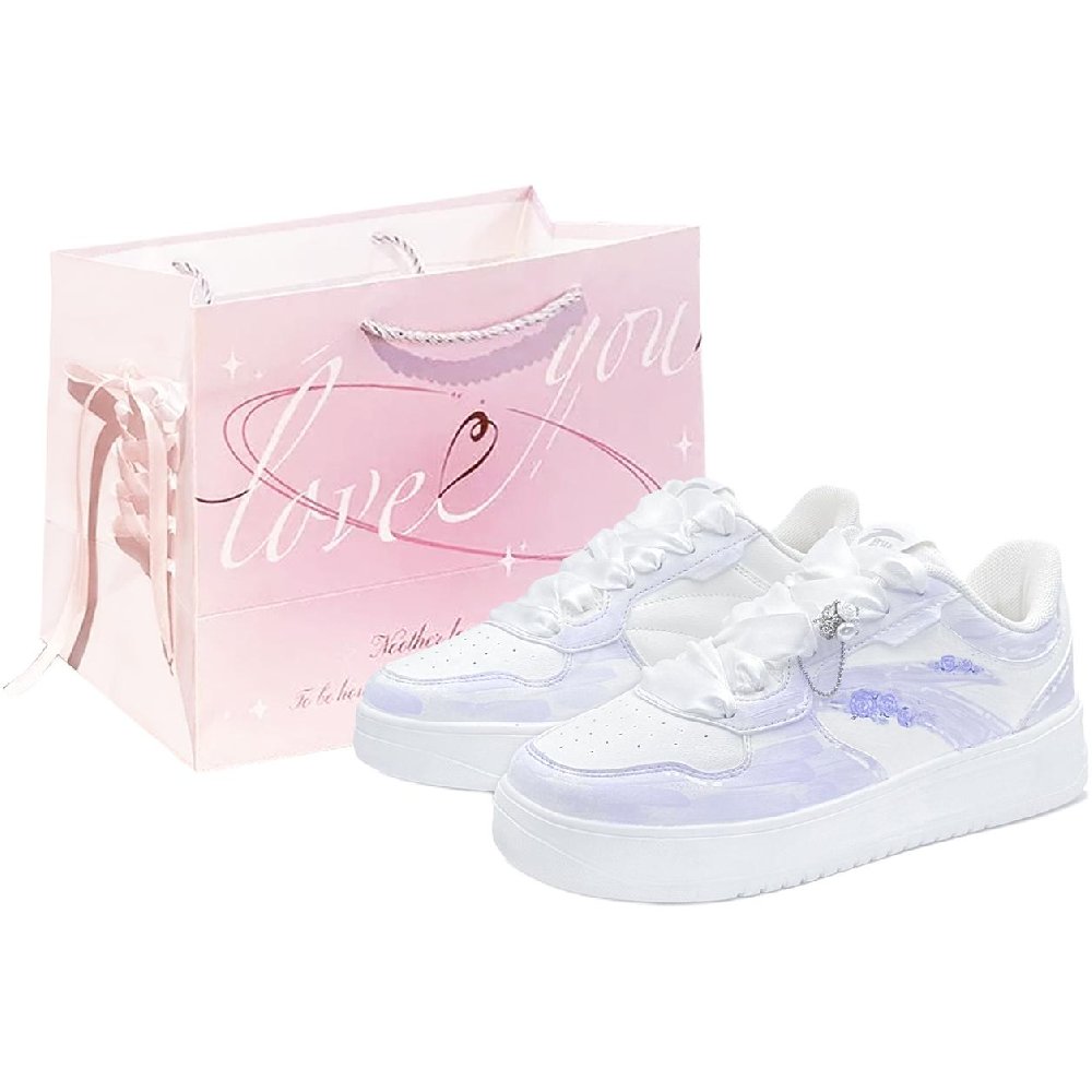 Anta Relaxed Abrasion Resistant Breathable Low Top Skateboard Shoes Unisex Light Lavender