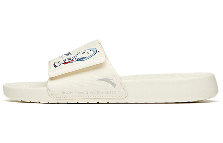 SNOOPY x Anta Life Collection Quiet Slide Slippers Men's White Blue