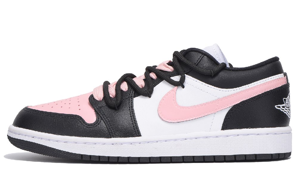 Jordan Air Jordan 1 Anti-Slip Wear-Resistant Low-Top Vintage Basketball Shoes Women's Black Pink