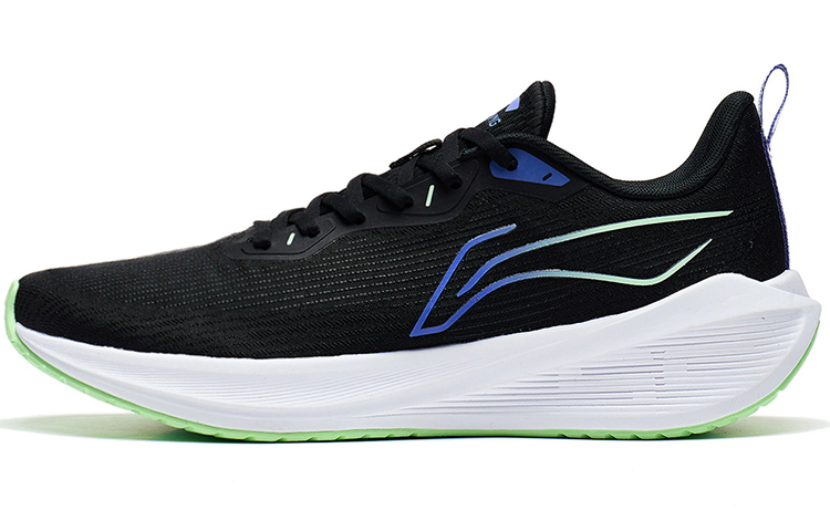 LiNing Wuyue Shock Absorbers Slip Resistant Abrasion Resistant Breathable Low top Casual Running Shoes Men's Black