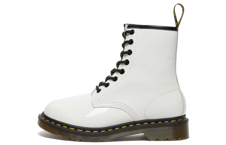 Dr. Martens Dr.Martens 1460 Patent Leather Lace Up Boots 'White' Women's