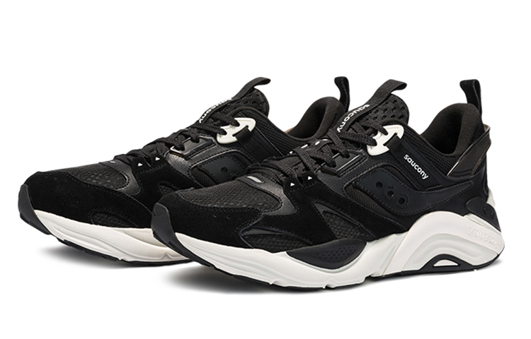 Saucony Gram 9000 Winter Cushioning Anti-Slip Wear-Resistant Breathability Low-Top Casual Shoes Men's Black White купить в интернет-магазине Yoocart с быстрой доставкой по России.
