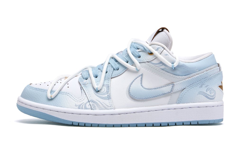Jordan Air Jordan 1 Low 'Philippines' Leather Low Top Vintage Basketball Shoes Men's White Blue