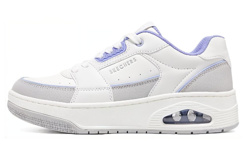 Skechers Uno Court   Courted Style Shoes 'White Grey Blue' Women's