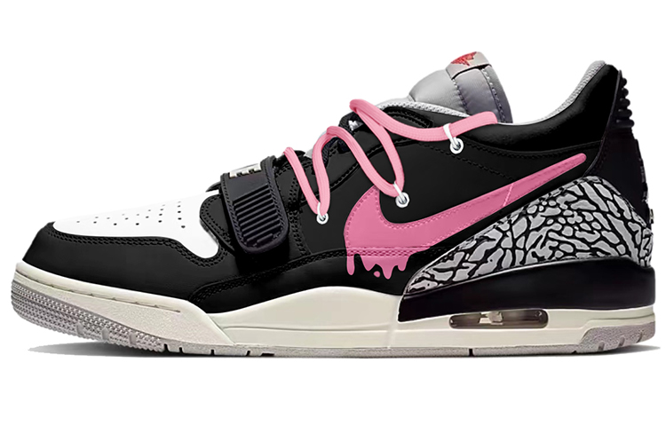 Jordan Legacy 312 Low Low-Top Vintage Basketball Shoes Men's Pink Black