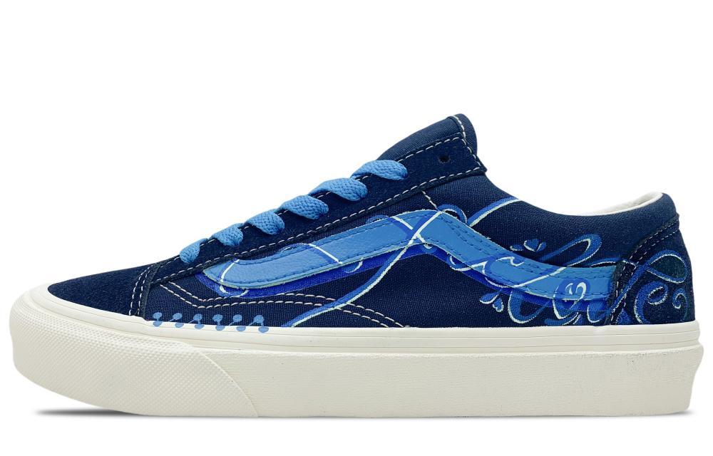 Vans Style 36 Lightweight And Breathable Low Top Skateboard Shoes Unisex Blue White