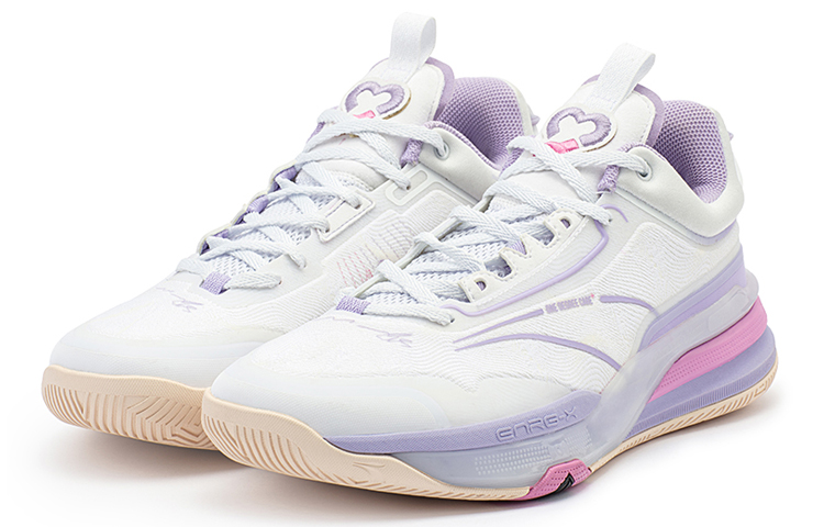 361° DVD1 Low-Top Basketball Shoes Men's White Purple