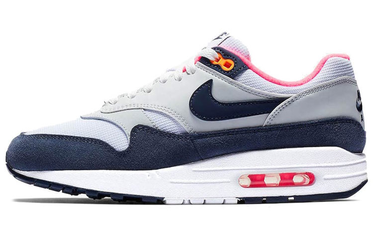 Nike Air Max 1 Pure Platinum Midnight Navy Racer Pink Women's