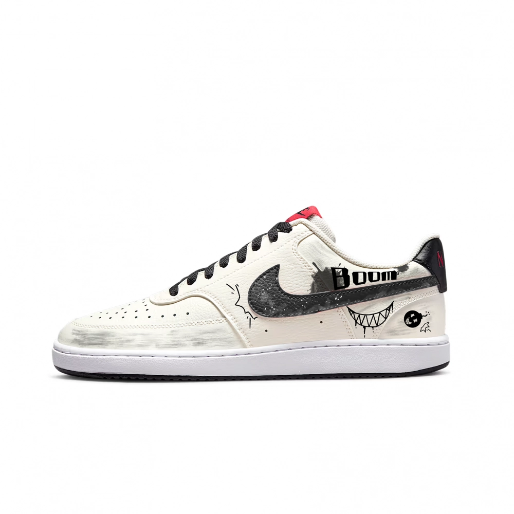 Nike Court Vision 1 Abrasion Resistant Low top Skateboard Shoes Unisex Black White