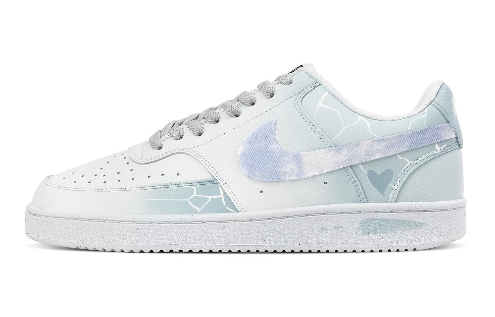 Nike Court Vision 1 Ocean Sweetheart Abrasion Resistant Low Top Skateboard Shoes Men's White Blue